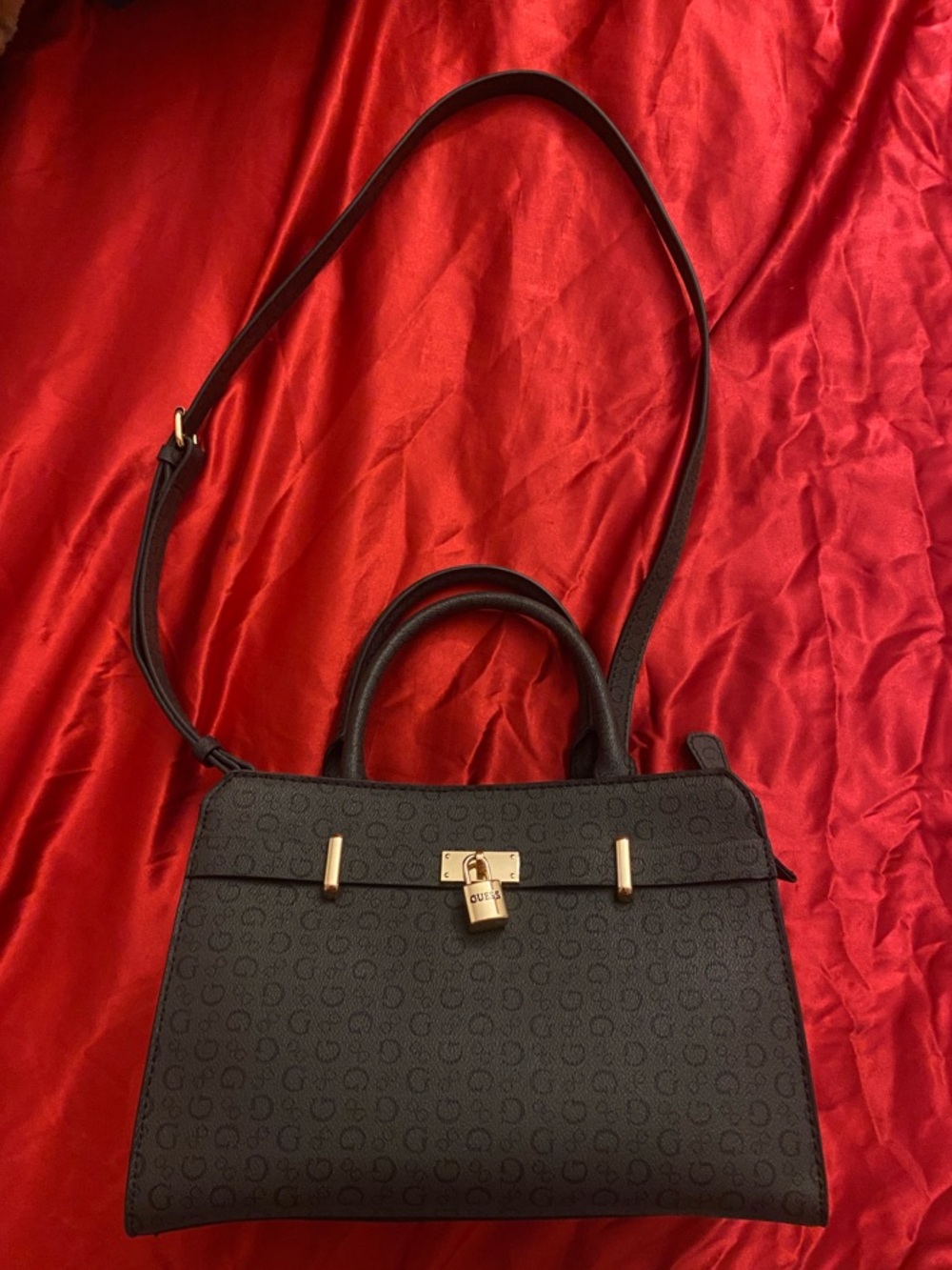 Guess crossbody bag Black with Gold Hardware